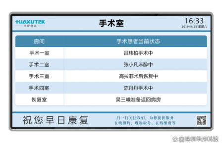 手術(shù)室門(mén)口信息屏 為醫(yī)患提供精準(zhǔn)服務(wù)與數(shù)據(jù)保障
